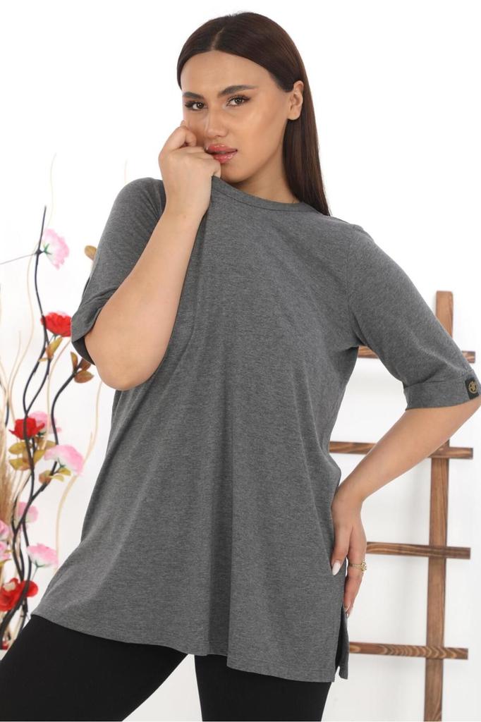 Женская стильная футболка большого размера Футболка больших размеров