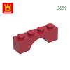 Нетоксичные 81 шт./лот 3659 1x4x2 Плоские арочные строительные блоки Moc Строительные аксессуары Детали Совместимые с Кирпичами Детские игрушки Подарок