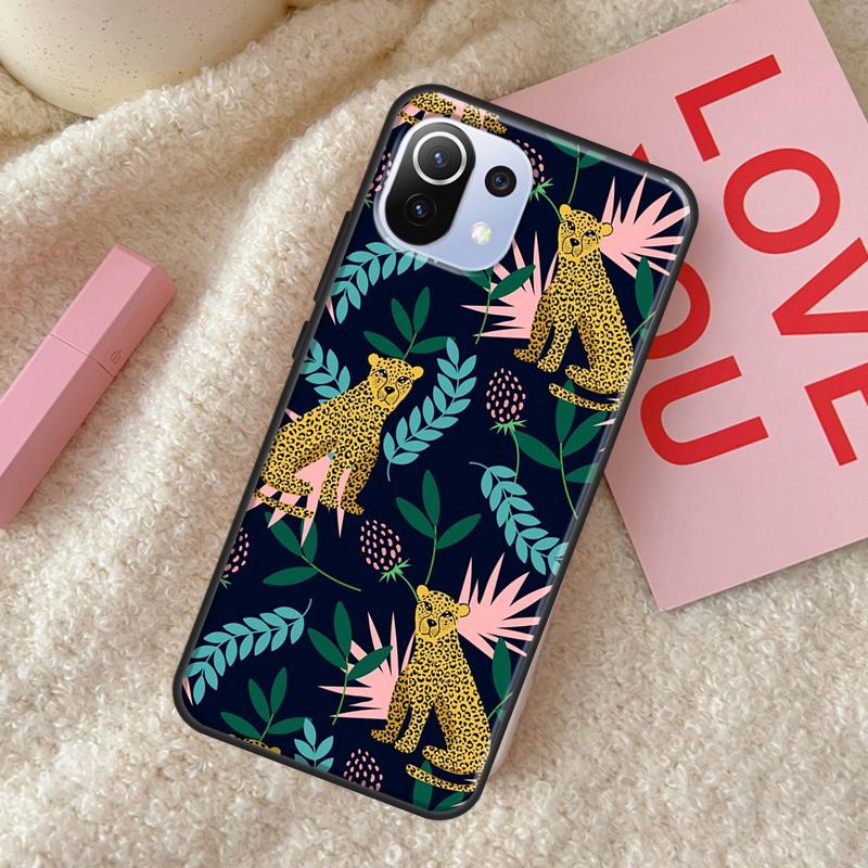 Чехол с изображением тропических листьев тигров леопардов для POCO X4 Pro F3 M3 M4 Pro X3 Pro GT, чехол для телефона Xiaomi 12 11T Pro Mi 11 Lite