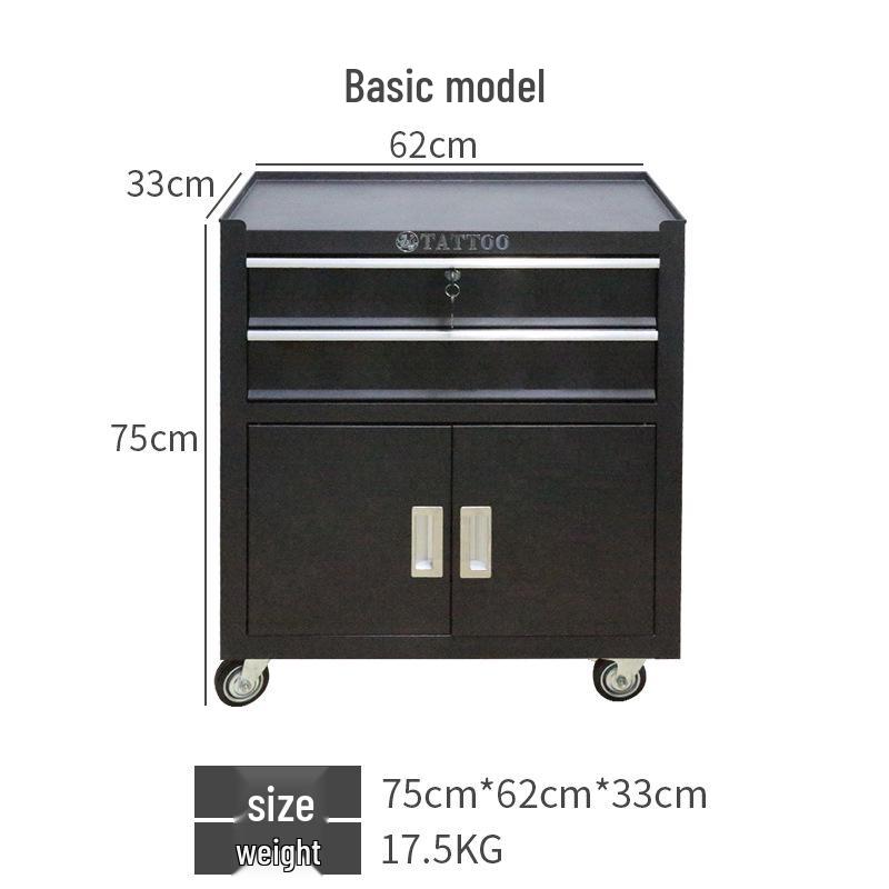 Тележка для тату-инструментов с ящиком – Портативная передвижная рабочая станция (обновленная версия)