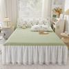 AI WINSURE корейские кружевные хлопковые покрывала с юбкой, комплекты королевского размера, стеганое покрывало с 2 наволочками, на все времена года