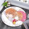 Cardcaptor Sakura2 Round Area Rug,Carpet Rug for Living Room Bedroom Sofa Playroom Decor,Non-slip Floor Mat