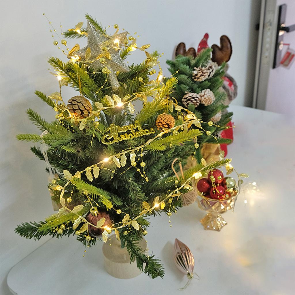 Светящаяся ягодная гирлянда с бусинами, рождественские украшения для дома, мантии, камина, праздничного декора, 10 футов