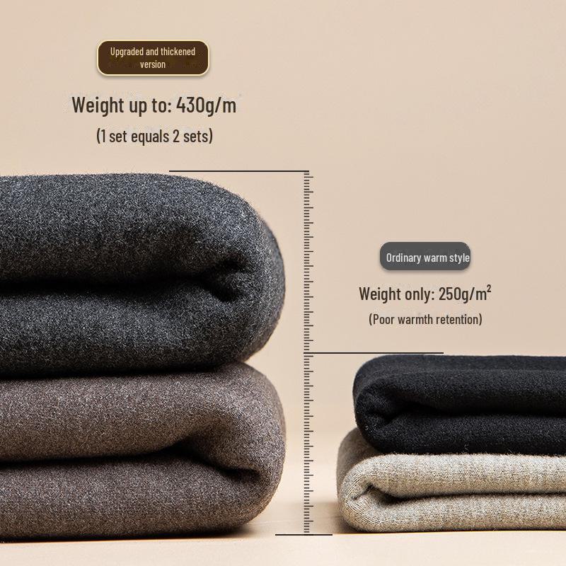 Мужские толстые бесшовные леггинсы из шелка и шерсти с бархатом на осень/зиму