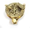 Antique Brass Sundial Compass – 3" Sun Clock Navigation Instrument | Vintage Collectible Gift