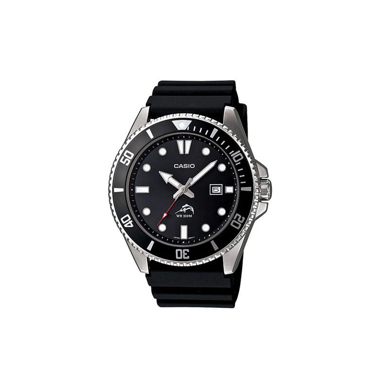 Casio Серия YOUTH-Рыба-меч Светящиеся Океанский Кварцевый Механизм Ремешок из Смолы Японские и Корейские Часы Мужские Часы Черный Циферблат MDV106-1A/MDV-106-1A