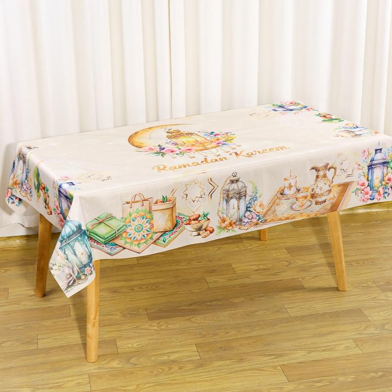 Ramadan Decor Tablecloth EID Mubarak Decor For Home 2026 Ramadan Kareem Islamic Muslim Party Eid Al Adha Gifts Happy Eid Al Fitr