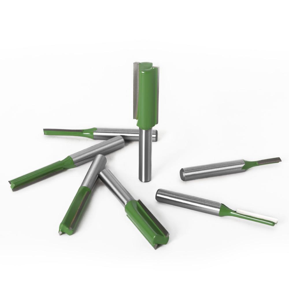 Набор фрез, 7 шт., хвостовик 6 мм, 3, 4, 5, 6, 8, 10, 12 мм, диаметр лезвия, двойная канавка, прямая бита для