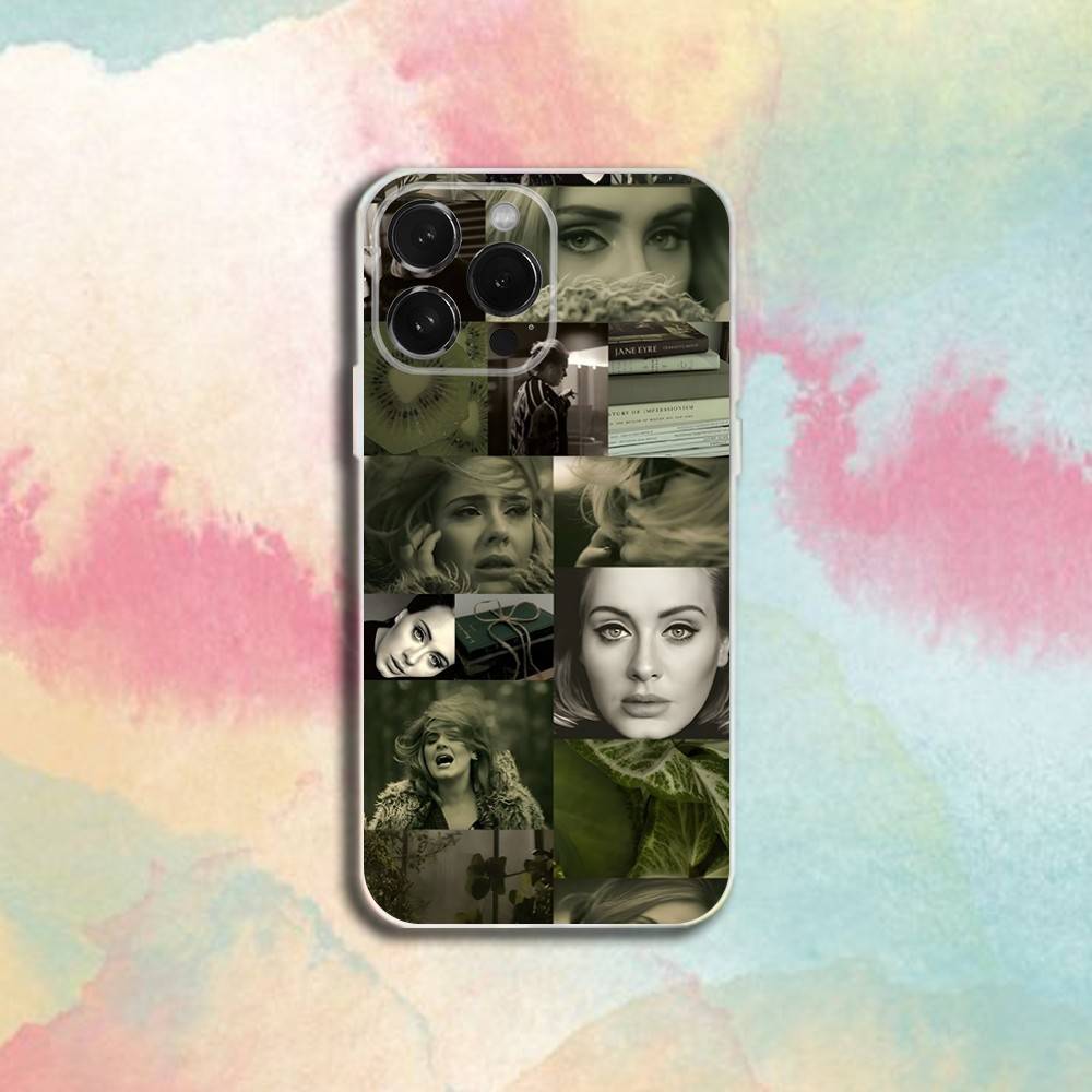Чехол для телефона певицы А-Адель для iPhone 16,15,14,13,12,11 Plus,Pro,Max,XR,XS,Plus,E,SE4,Mini Прозрачная крышка