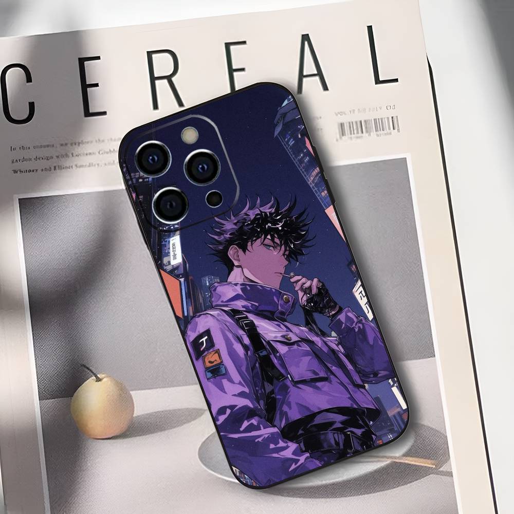 Чехол для телефона M-Megumi F-Fushiguro для IPhone 17,16,15,14,13,12,11,Plus,Pro,Max,Plus,XS, мягкий чехол Черный силикон
