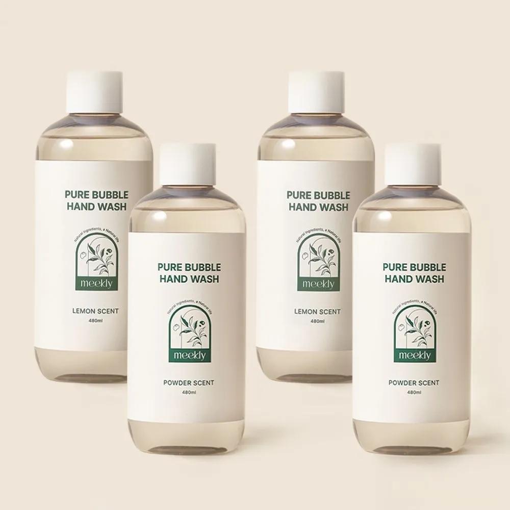 Жидкое мыло для рук Pure Bubble 480 мл x 4 Сменные блоки для антисептика для рук