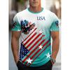 3D Printed Originality T-Shirt for Men Flag Pattern T Shirts Summer Casual Short Sleeves Round Neck Tops Sport Loose Tee