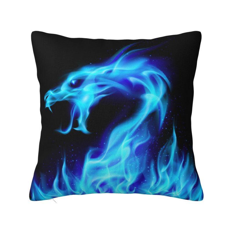 Chinese Red Dragon Totem Pattern Cushion Cover x cm Polyester Soft Throw Pillow Case For Sofa Decoration Bedding Pillowslip