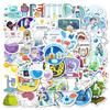 50 Boutique Lab Cartoon Graffiti Collection Stickers Diy Children'S Enlightenment Creative Decoration Waterproof Stickers