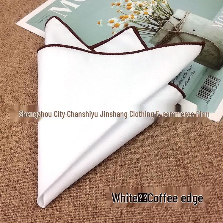 Элегантный чисто-белый хлопковый мужской нагрудный платок 23 см