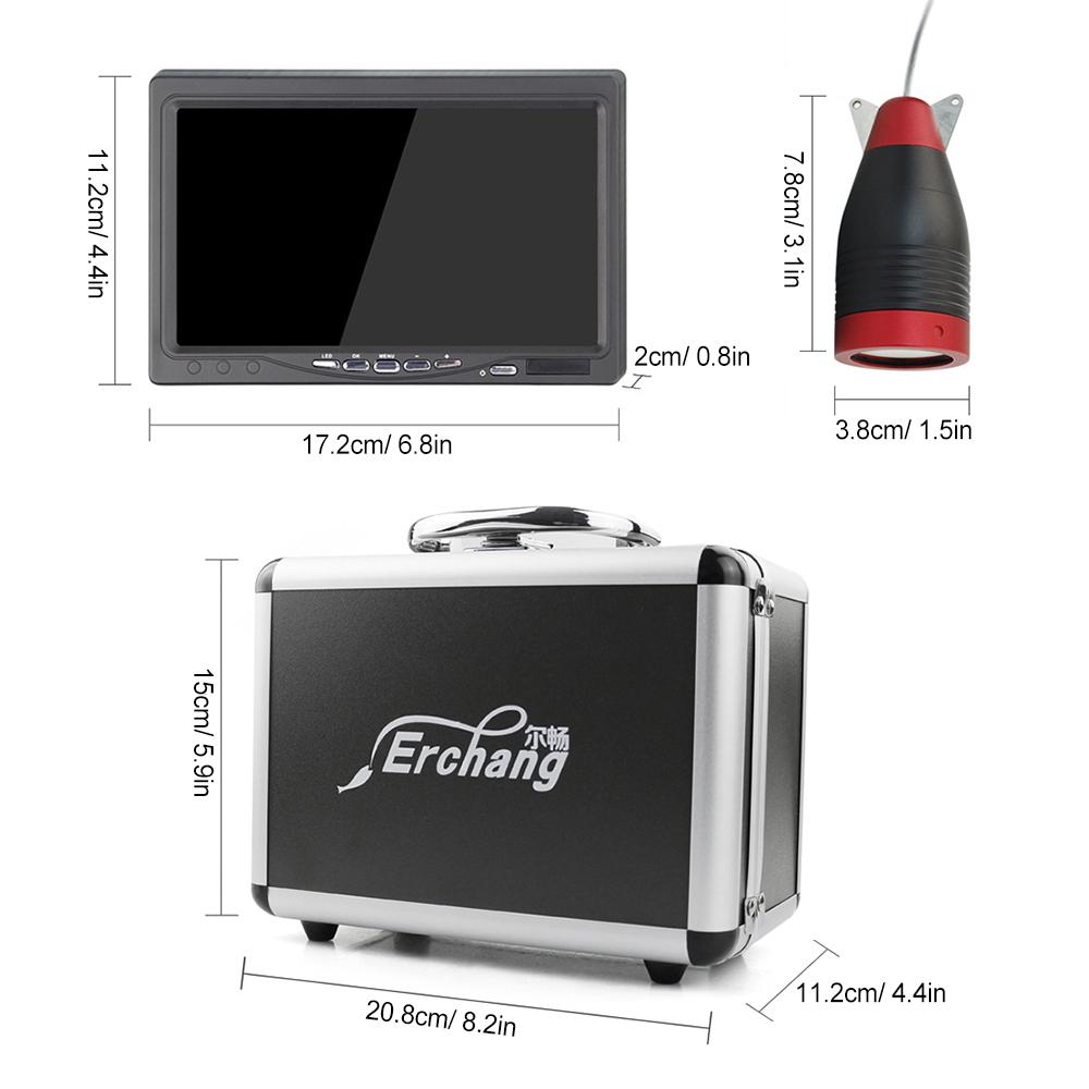 7-дюймовый видеорегистратор для подводной рыбалки, портативный видеолокатор для рыбалки на озере и море