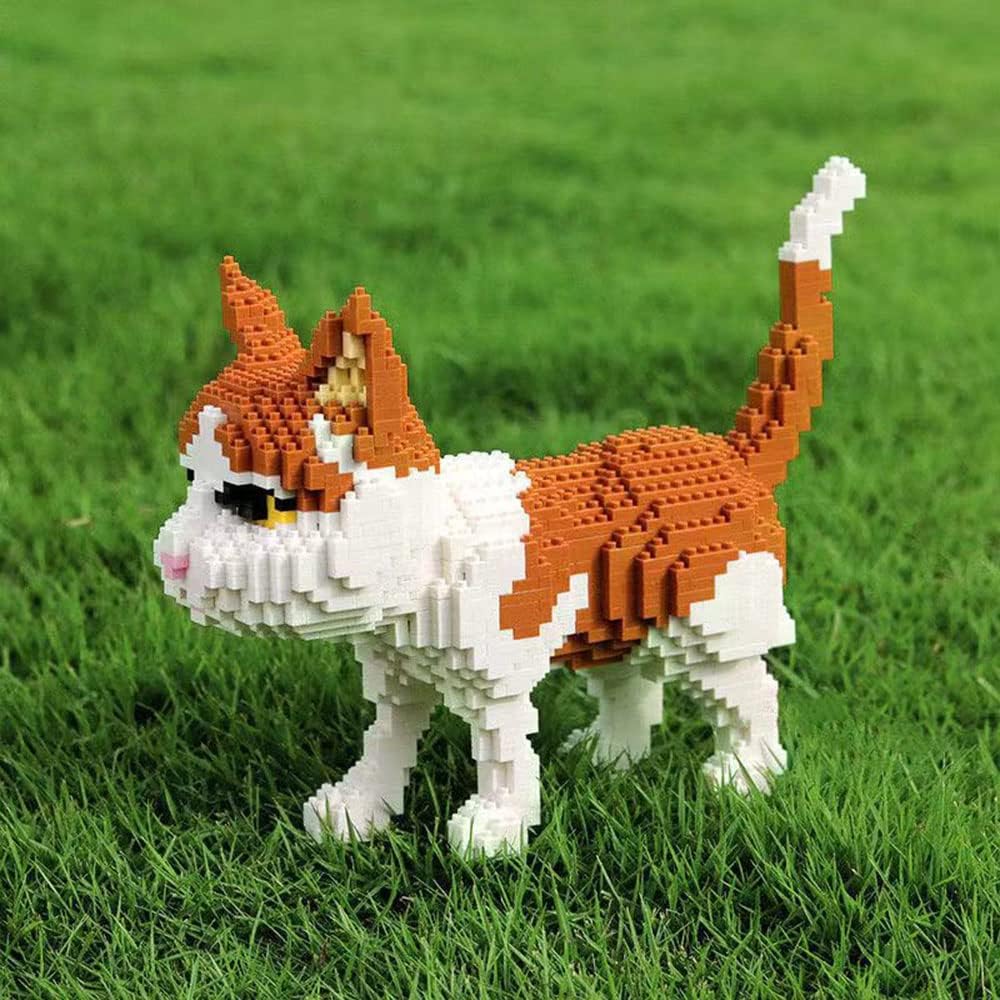 Конструктор Кошка Домашнее животное Наборы строительных игрушек, Сделай сам Животные Блоки Набор для сборки для взрослых Микро 3D Строительная игрушка Кирпичики Кошки Конструктор Игрушка Подарок для