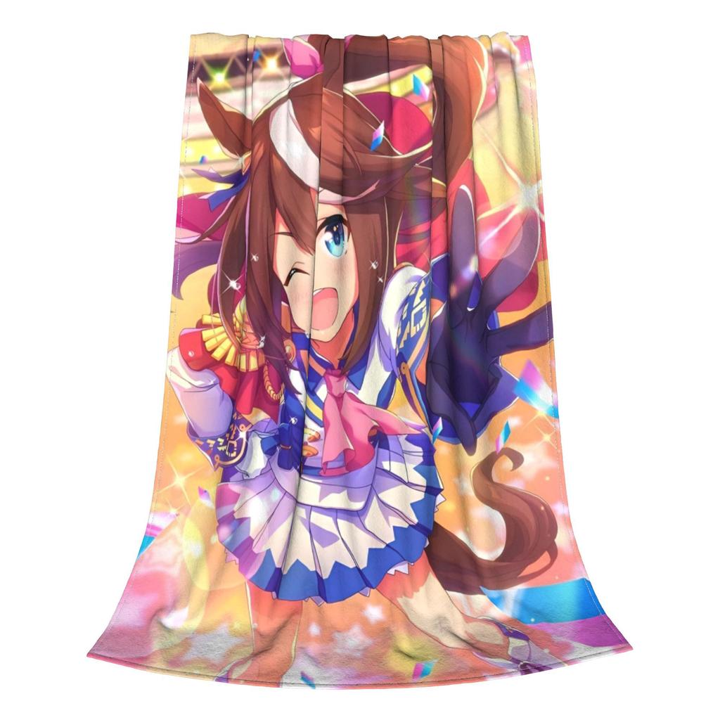 Пледы Uma Musume Pretty Derby Коралловый Флис Плюшевые С Принтом Дышащие Супер Теплые Пледы для Дома Машины Покрывала