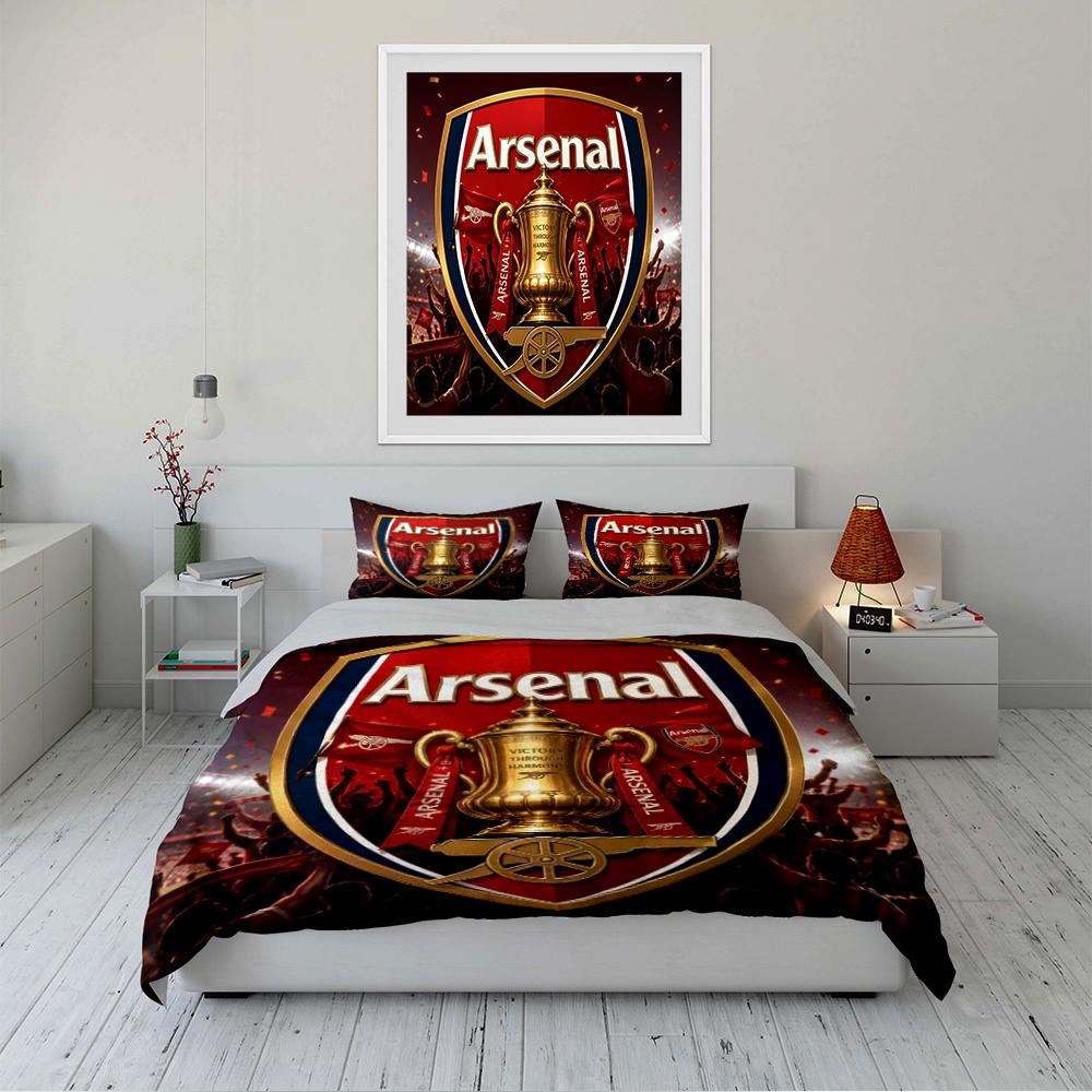 Manchester City Champion Set Bedding Duvet Cover Set Duvet Cover Pillowcases Home Decor (1 * Duvet Cover 2 * Pillowcases, without duvet insert)