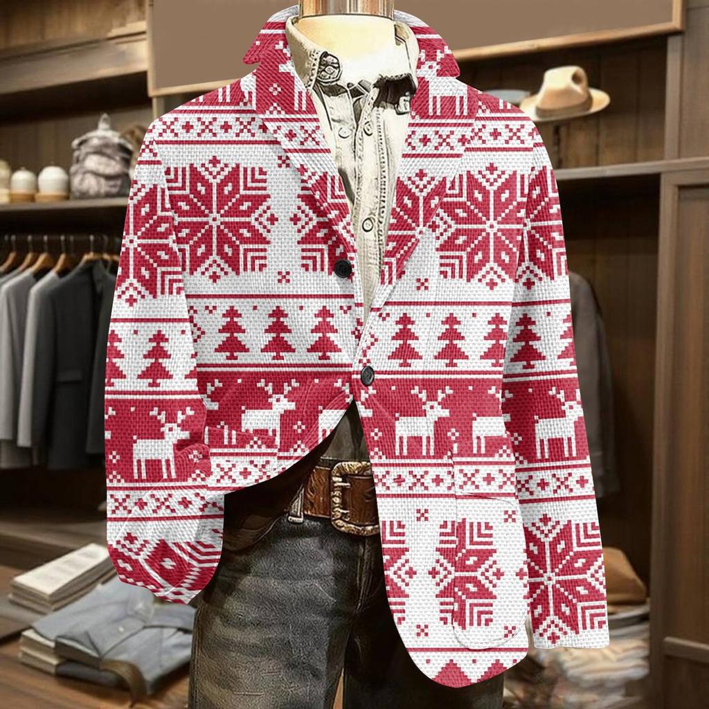 Мужской уродливый рождественский вельветовый теплый карманный пиджак-кардиган, мужской повседневный костюм