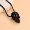 European and American Titanium Steel Skull Necklace Punk Men's Minimalist Pendant