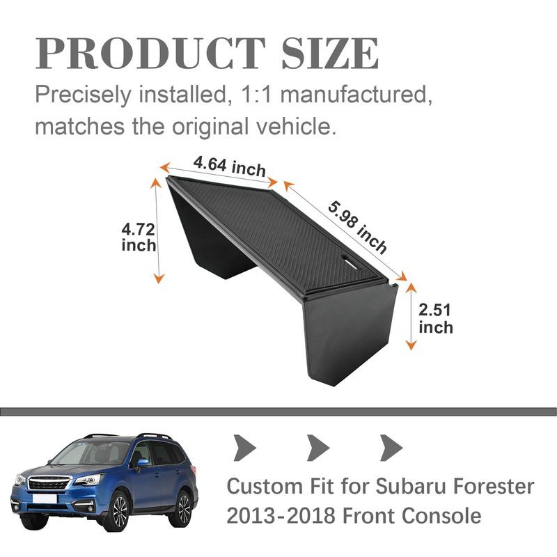 Front Center Console Gear Shift Dividers Tray for Subaru Forester 2013 2014 2015 2016 2017 2018 Shelf Divider Insert Storage Box