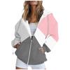 Women's Fashion Casual Printed Sweatshirt Long Sleeve With Pocket Cardigan Jacket Zipper Hoodie Coat