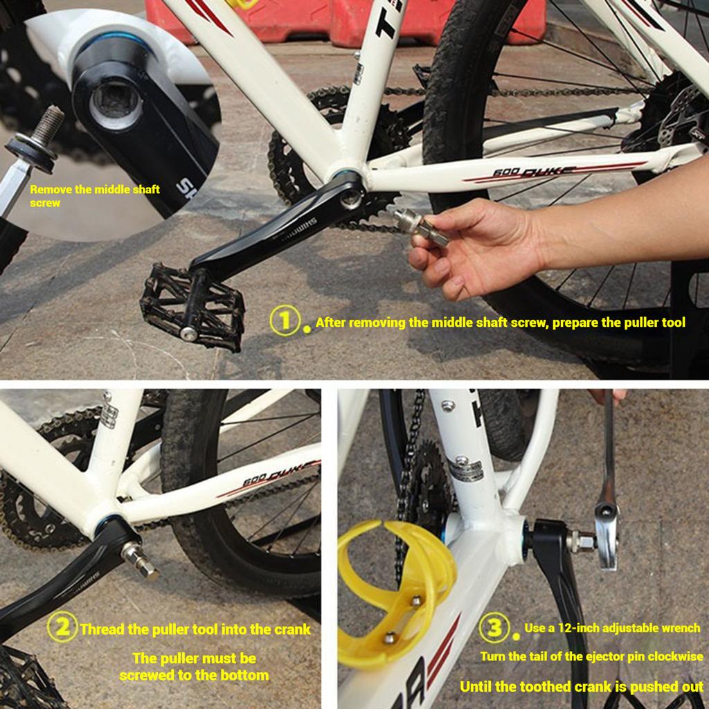 Bike Crank Puller Removal Tool for Bicycle Repair with Crank Extractor and Bottom Bracket Removal