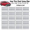 100PC For VW Transporter T4 T5 T6 Volkswagen Caravelle Multivan Longer Long Trim Panel Clips Carpet Lining Plastic Retainer Fasteners Fixing Buckles
