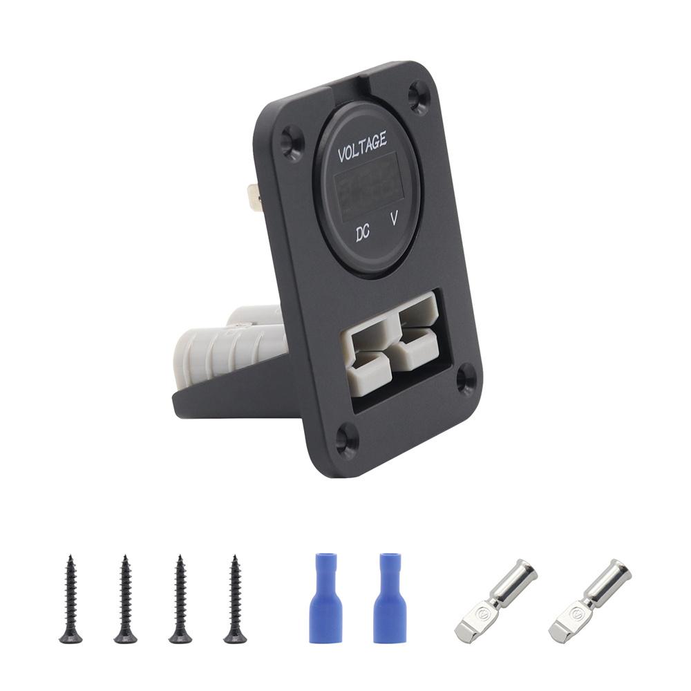 50 Amp Plug Socket With Voltage Meter Flush Mount Recessed Plate