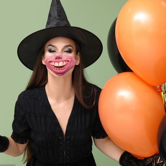 Маска на Хэллоуин из латекса, забавная маска на пол-лица, дышащая, реалистичная маска ужасов для костюма