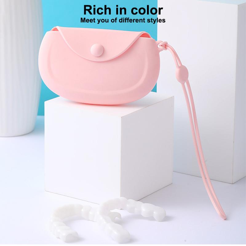 1 шт. Силиконовый футляр для зубных протезов, контейнер для хранения, защитная капа для зубных протезов.