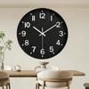 Бесшумные настенные часы для гостиной, простые и популярные модные настенные часы для дома, 3D цифровые 12 дюймов 30 см, цифровые настенные часы