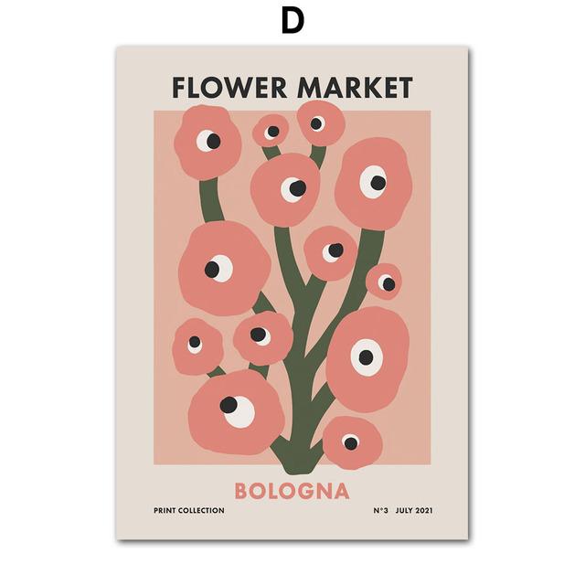 Абстрактные Лас Флорес, Афины, Лондон, цветочный рынок, настенное искусство, холст, постеры, живопись и принты, настенные панно для декора гостиной