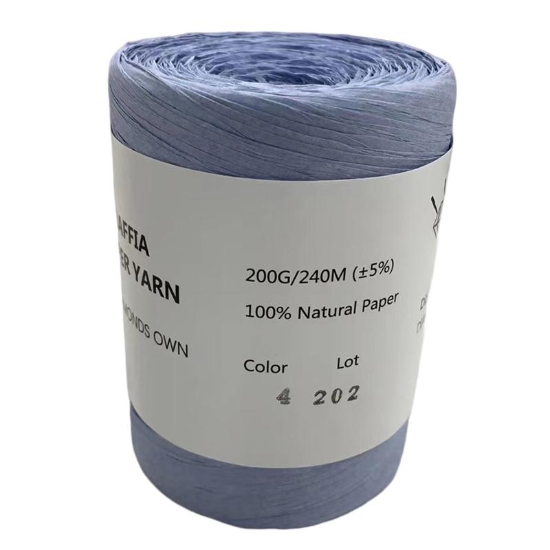 240M Summer 100% RAFFIA Natural Fiber Paper Knitting Yarn Braided Cord Supplies Paper Rope DIY
