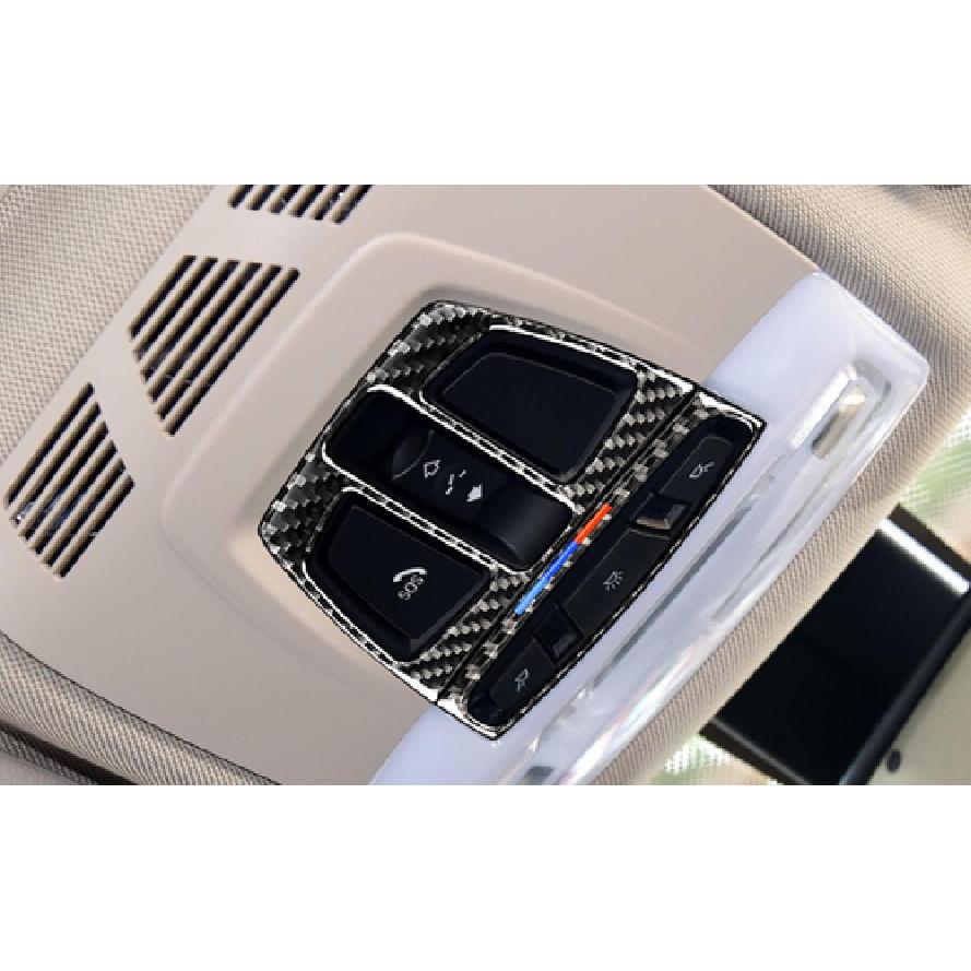 For BMW X5 X6 F15 2014-18 Real Carbon Fiber Front Reading Lamp Frame Cover Trim