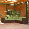 Day and Night - Day and Night 5-piece Garden Sofa Set and Brown Synthetic Rattan Cushions