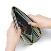 Women's Genuine Leather RFID Wallet with Multi-Card Slots & Zippered Coin Purse