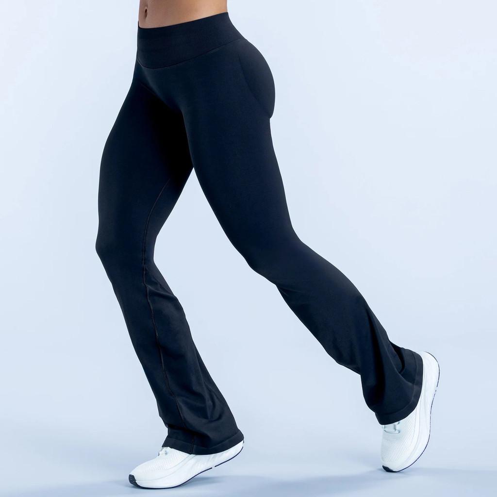 Yoga Micro Flare Pants For Women With Nylon Fabric Wide Leg Stretchable Activewear For Running And Fitness