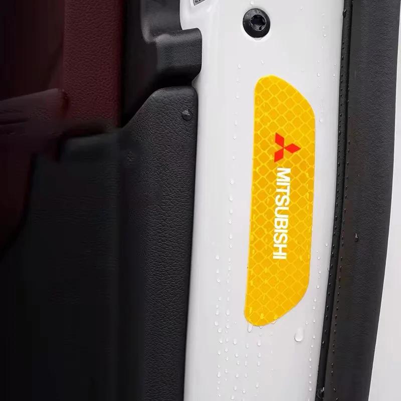 Наклейка на дверь автомобиля Предупреждение о безопасности Светоотражающая отметка Для Mitsubishi Asx Lancer Outlander Pajero Ralliart