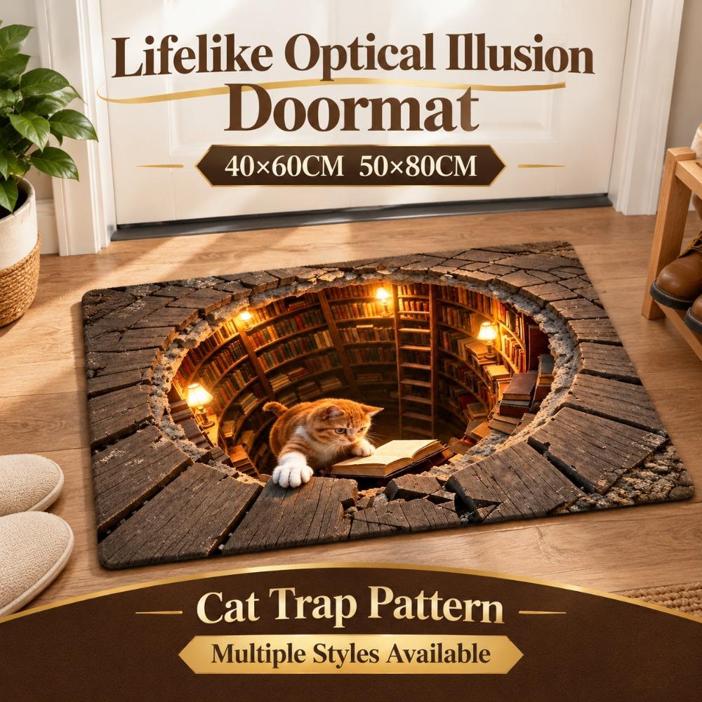 Lifelike Optical Illusion Doormat Non-slip Bedroom Door Rug Practical Bathroom Carpet Home Decor