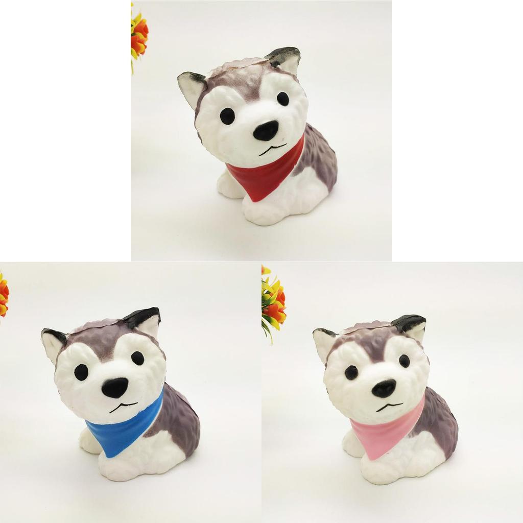 Cartoon Husky Squishy Pendant With Pu Foam For Decompression And Office Decor