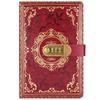 PU Leather A5 Journal Notebook Embossed Design Hard Cover Lockable Secrets Journal Combination Lock Ruled Lined Paper