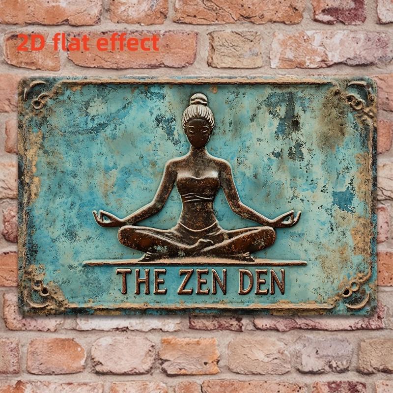 Vintage Clown Metal Sign 7.8" Round Aluminum Wall Art Humorous Bathroom Decor Bar Cafe Beach House