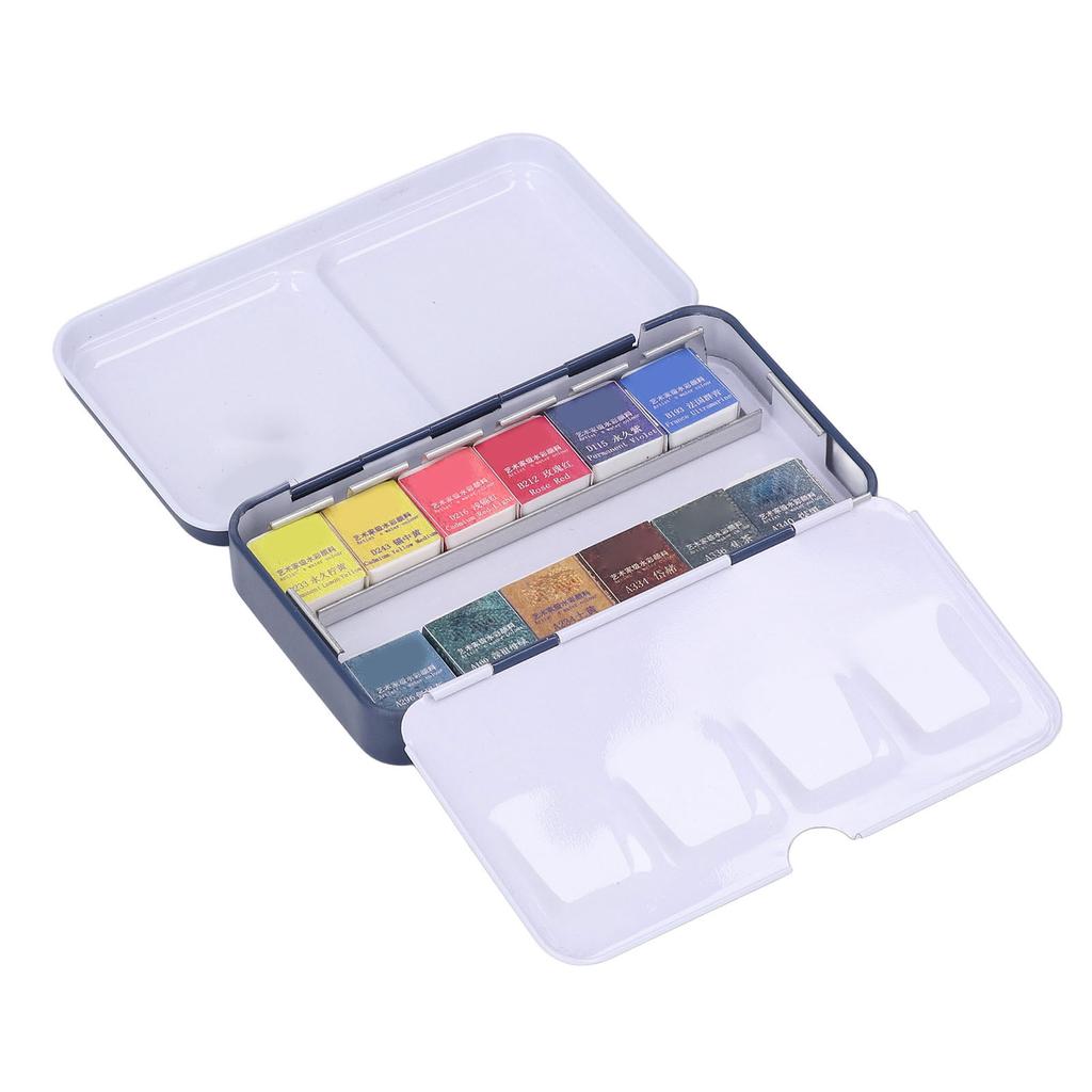 Акварельные краски 12 ярких цветов, высокая насыщенность, художественные акварельные краски с коробкой для хранения