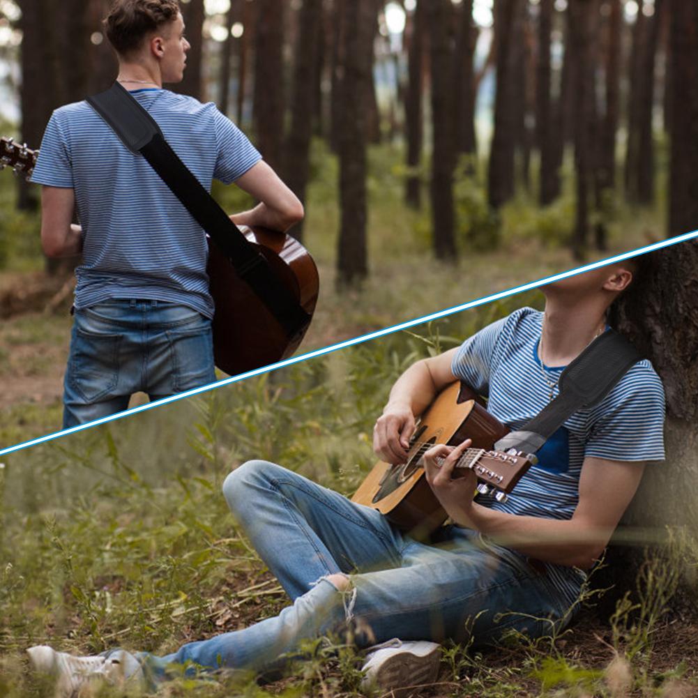 Подушка на плечевой ремень для гитары Дышащая Жемчужный хлопок Противоскользящая Аксессуары для музыкальных инструментов