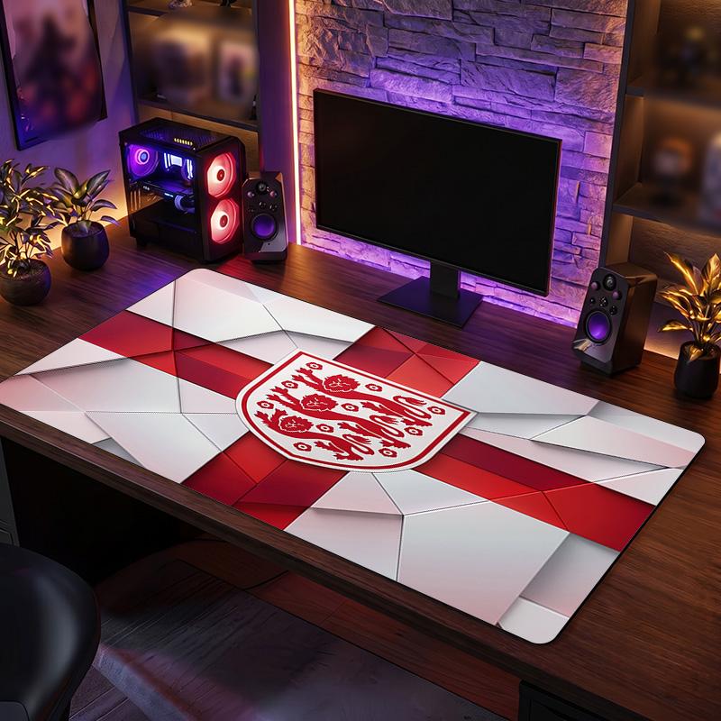 England Football Crest Mouse Pad, Extended Non Slip Rubber Desk Mat for Gaming Office Laptop Fan Gift