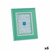 Photo Frame Crystal Green Plastic (6 Units) (2x26x21cm)