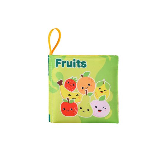 Детская тканевая книжка Встроенный звук Бумага Животные Цифры Фрукты Транспорт Красочные мультяшные принты Развивающая игрушка для развития мозга Сенсорная книга