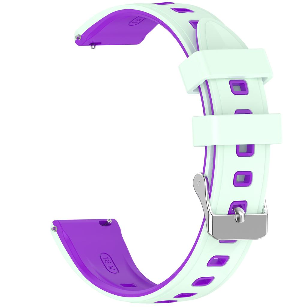 18mm Pattern Design Silicone Strap for Huawei Watch GT 6 / 5 / 4 41mm / Garmin Venu 3S Adjustable Watch Band